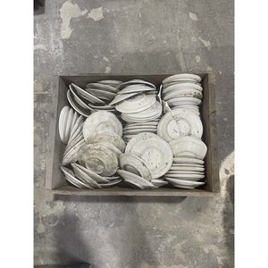 Lote de Platitos de Café de Cerámica Blanca - imagen 2