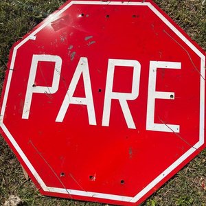Cartel de señalización de PARE, medidas 73 x 75 - imagen 3