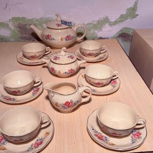 Juego de Té Versailles Porcelana con Flores - imagen 13