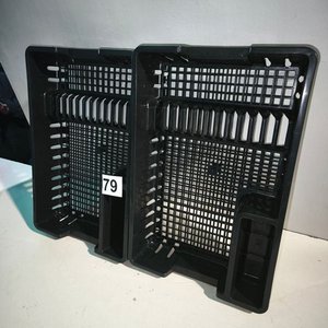 4 Cubierteros Organizadores Negros Plásticos - imagen 3