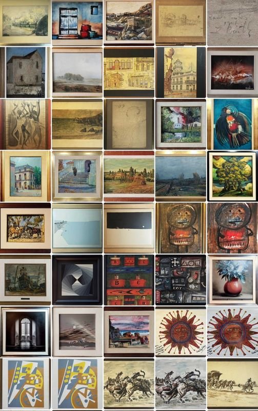 Lote de Cuadros y Obras de Arte Variadas