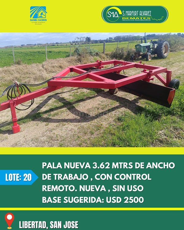 Rastra de Arrastre Nueva 3.62 Mts con Control Remoto