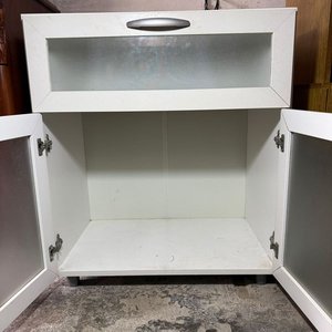 Mueble Blanco MDF con Cajón y Puertas con Vidrio - imagen 2