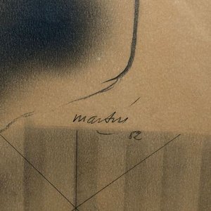 Dibujo "Desnudo" de Vicente Martín, Carbonilla sobre Papel, 65x50 cm - imagen 4