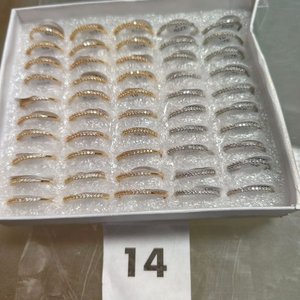 Pack 50 Anillos Acero Inoxidable Color Plata y Oro con Circones - imagen 2