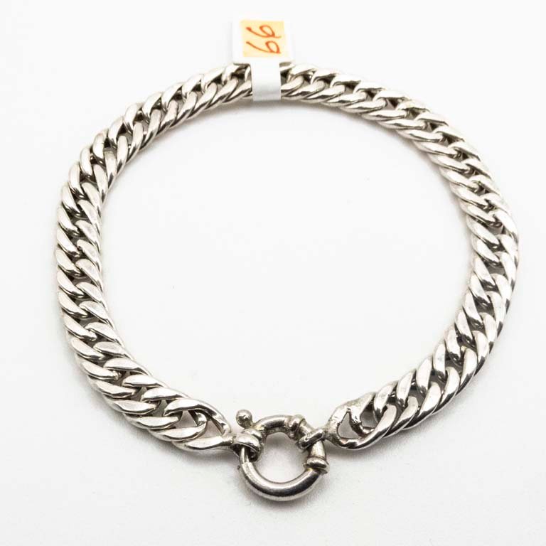 Pulsera de Plata Gruesa con Cierre Marinero