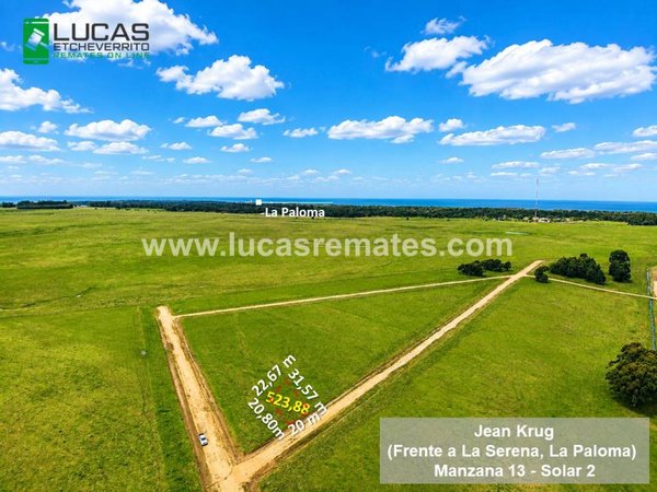 Terreno en Venta a Minutos de La Paloma y Laguna de Rocha, Rocha