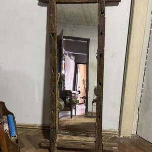 Espejo Vertical Rústico con Marco de Madera Recuperada - imagen 2