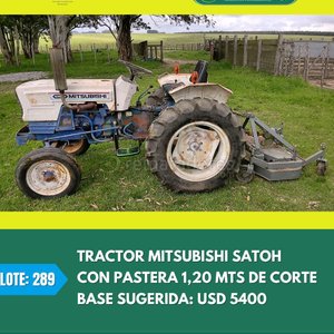 Lote siguiente: Tractor Mitsubishi Satoh con Pala y Rastra