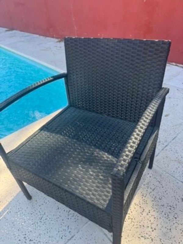 Juego de muebles de exterior de ratán plástico - imagen 6