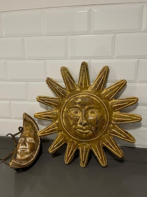 Sol y Luna Decorativos de Yeso