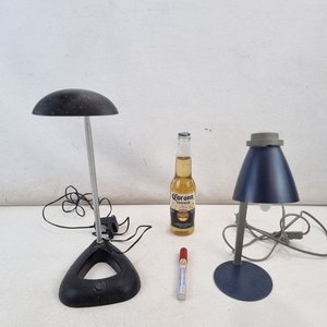 L 285 - Set De 2 Piezas - Set de dos atractivas lámparas de escritorio, ambas funcionales, ideales para estudio o trabajo con diseños en tonos oscuro y - imagen 2