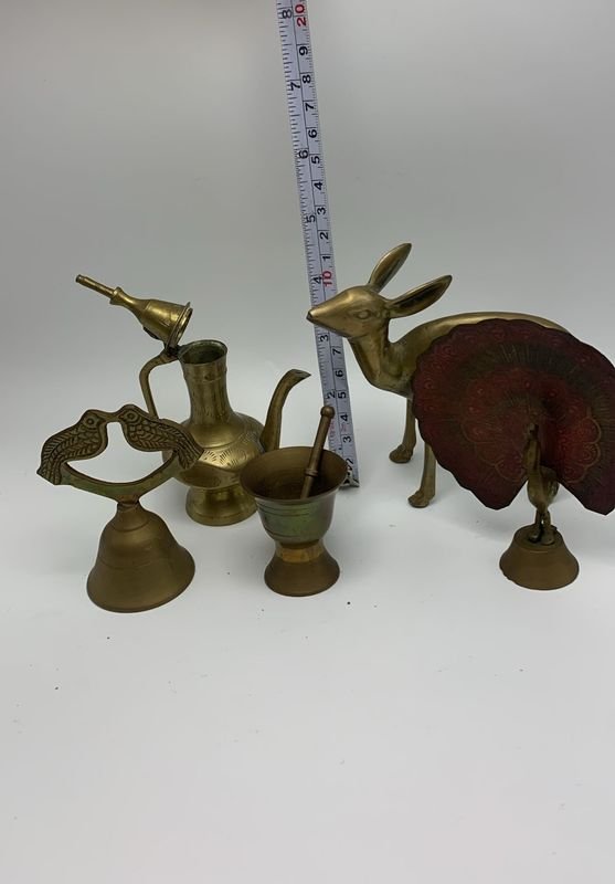 Colección de Bronce con Campana, Ciervo y Otros - imagen 3