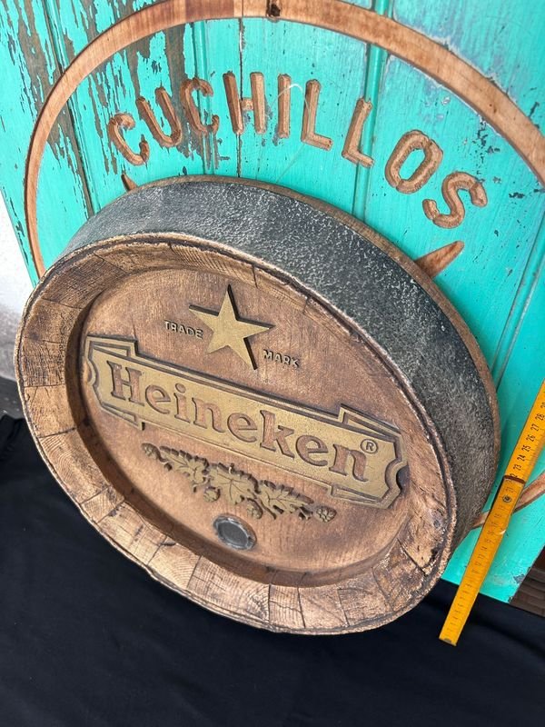 Tapa de barril Heineken antiguo con logotipo y medidas - imagen 5