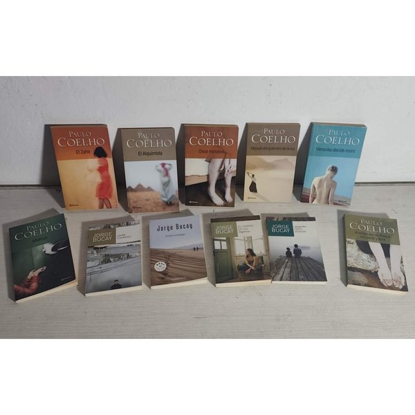 Lote de 11 Libros de Paulo Coelho y Jorge Bucay