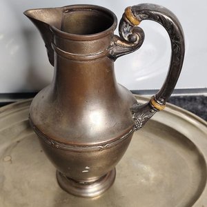 Jarra y Bandeja Antigua de Platería Sellada Sheffield - imagen 8