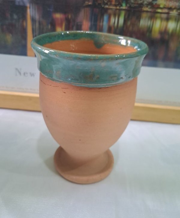 Vasos de plata y cerámica en excelente condición - imagen 3