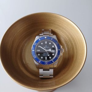 Réplica Reloj Rolex Submariner Date Acero Esfera Negra Bisel Azul - imagen 1