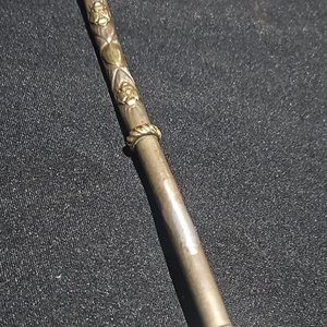 Bombilla de Plata y Oro para Mate con Detalles Florales y Reparo - imagen 6