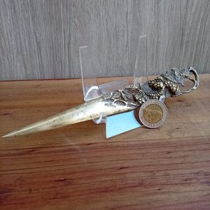 Abrecartas de Bronce con Diseño de Vendimia Firmado "Boyer" - imagen 1