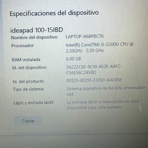 Notebook Lenovo Ideapad 100-15IBD con Cargador - imagen 3