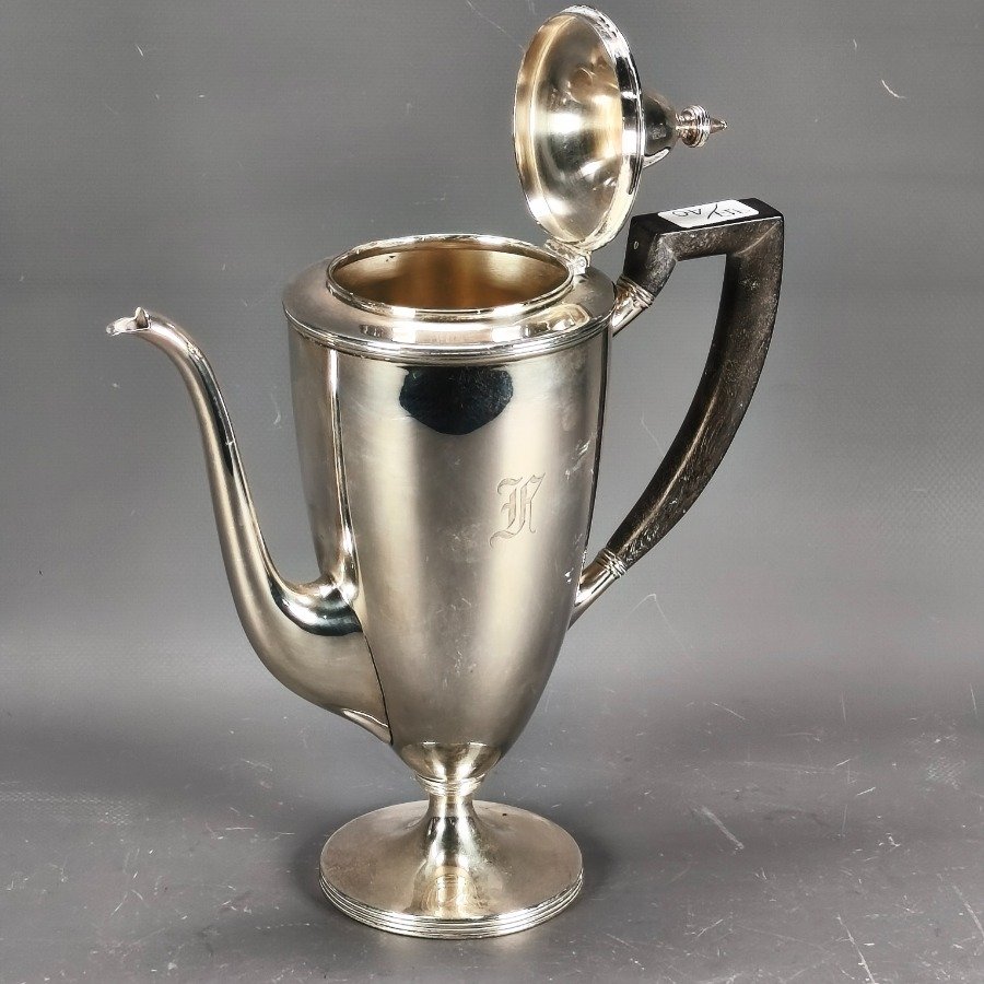 Tetera en plata sterling Tiffany & Co Hamilton Gramercy con asa de madera y monograma - imagen 6