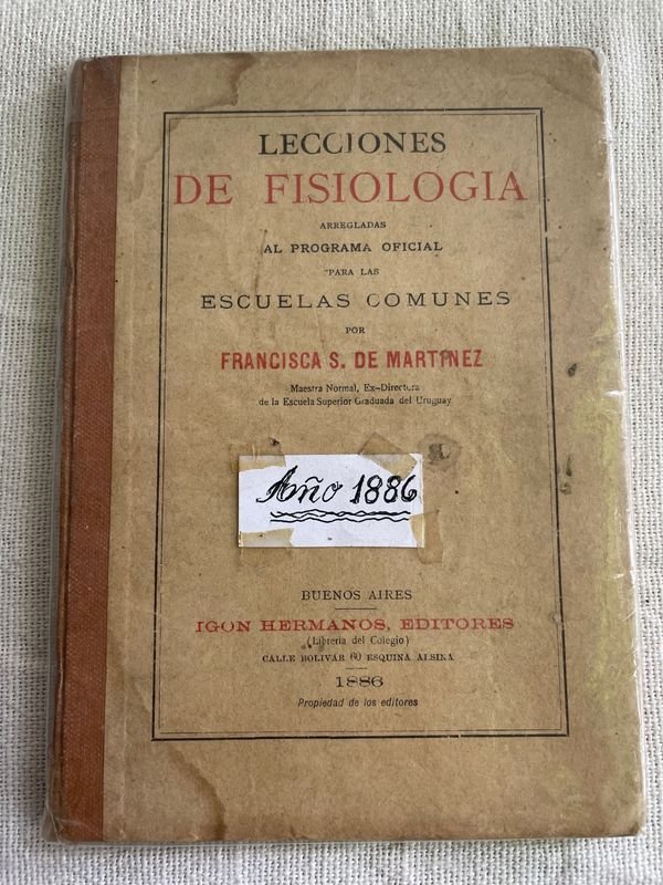 Libro Lecciones de Fisiología por Francisca S. de Martínez, Edición 1886