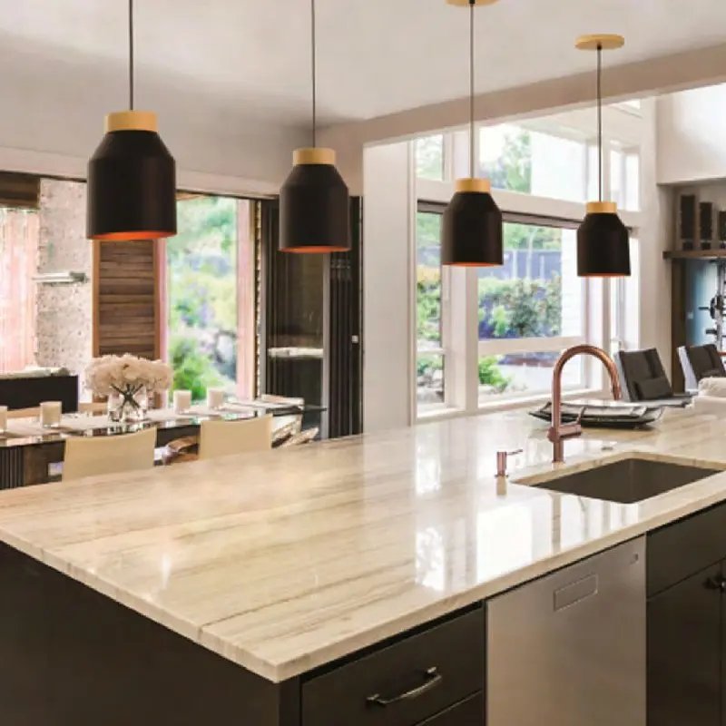 Colgante Vibrance Negro con Detalle Madera