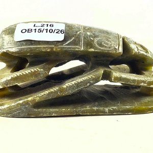 Figura Escarabajo de la Fertilidad en Piedra Grabada - 9.5 cm - imagen 4