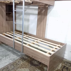 Cama Cucheta Multifunción con Escritorio, Cajones y Estantes - imagen 5