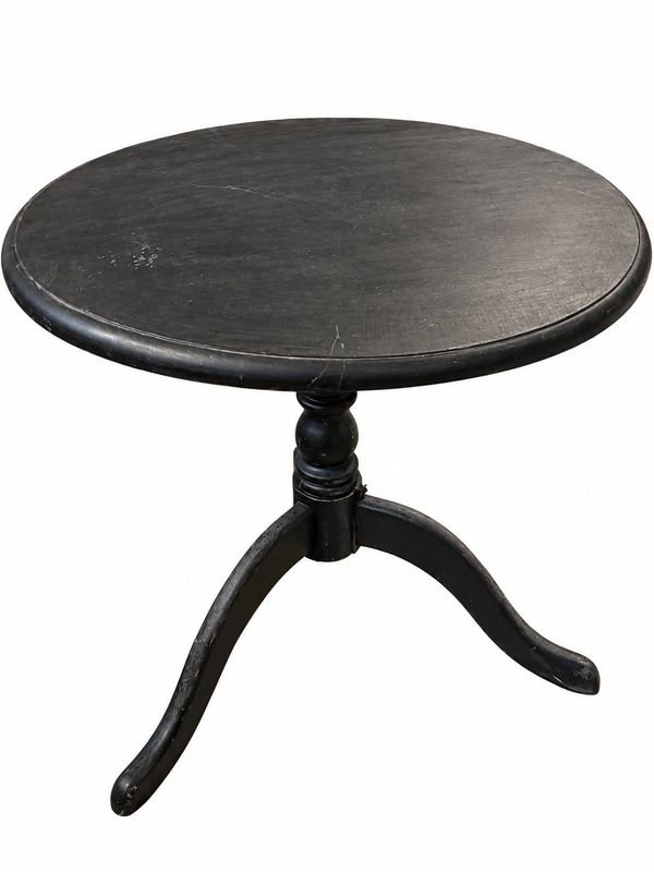 Mesa Redonda de Madera Negra - Estilo Clásico