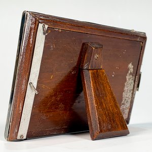 Portaretrato Rectangular de Plata 925 con División Central y Dorso de Madera - imagen 2