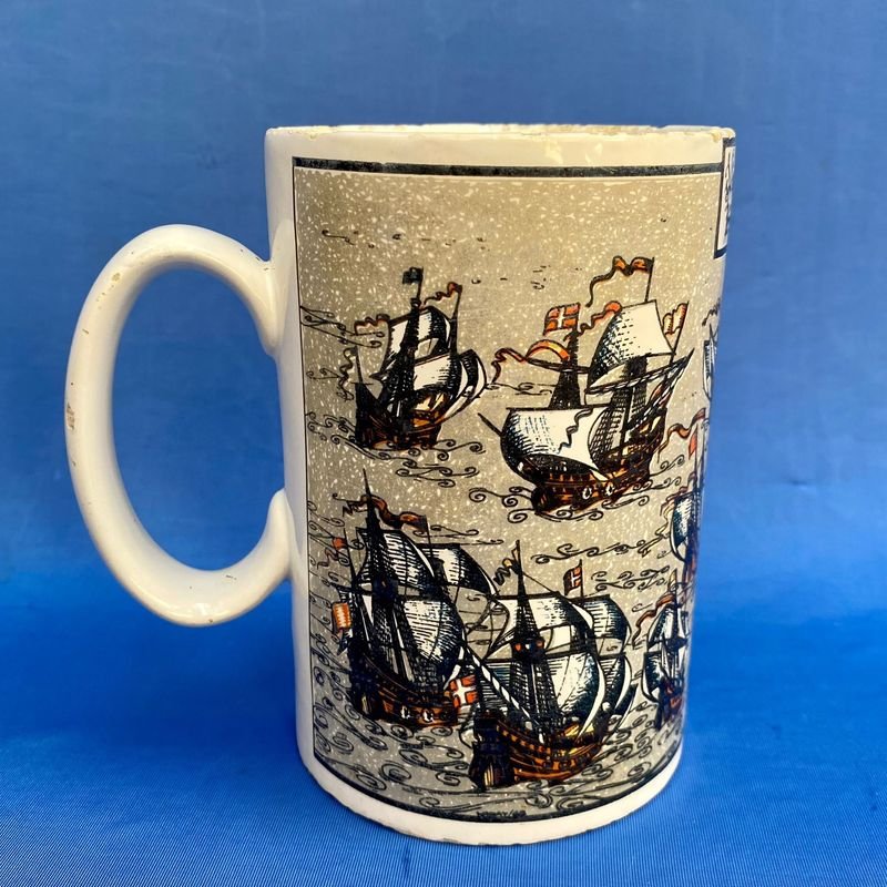 Colección de cerámica nautica, jarra de cerveza con diseño naval - imagen 2