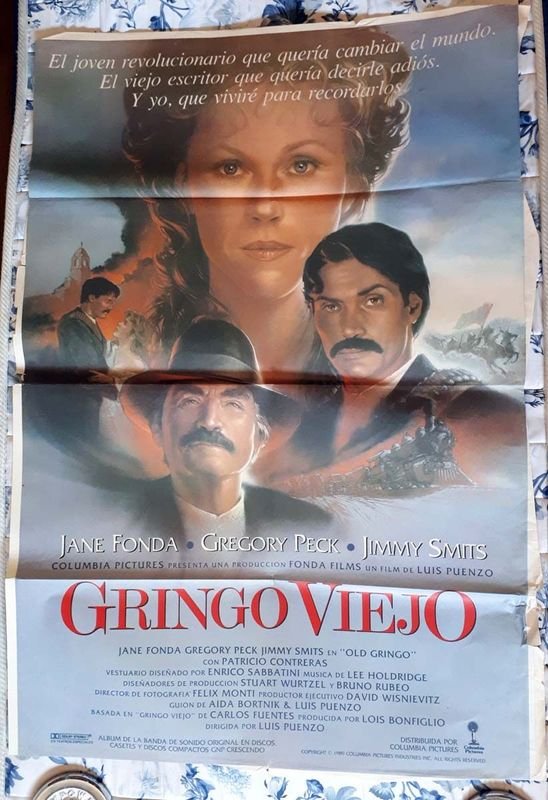Poster Original "Gringo Viejo" (1989) con Jane Fonda y Gregory Peck
