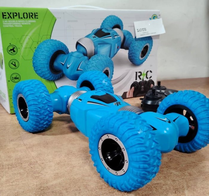 Radio Controlado Inalámbrico Recargable Todo Terreno Azul - imagen 3