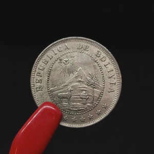 Moneda de Bolivia 5 Centavos 1918 Níquel KM# 173.1 Sin Circular - imagen 5