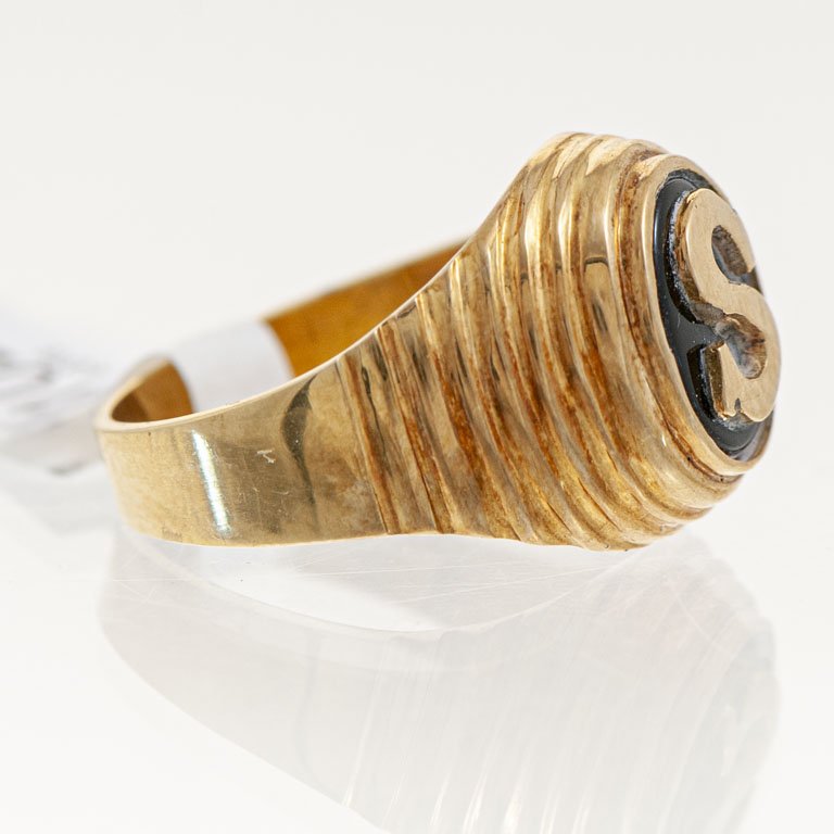 Anillo de Oro con Letra S - imagen 2