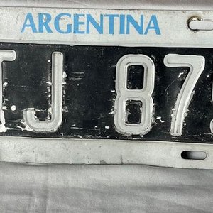 Matrícula Argentina Antigua OTJ 875 - imagen 1