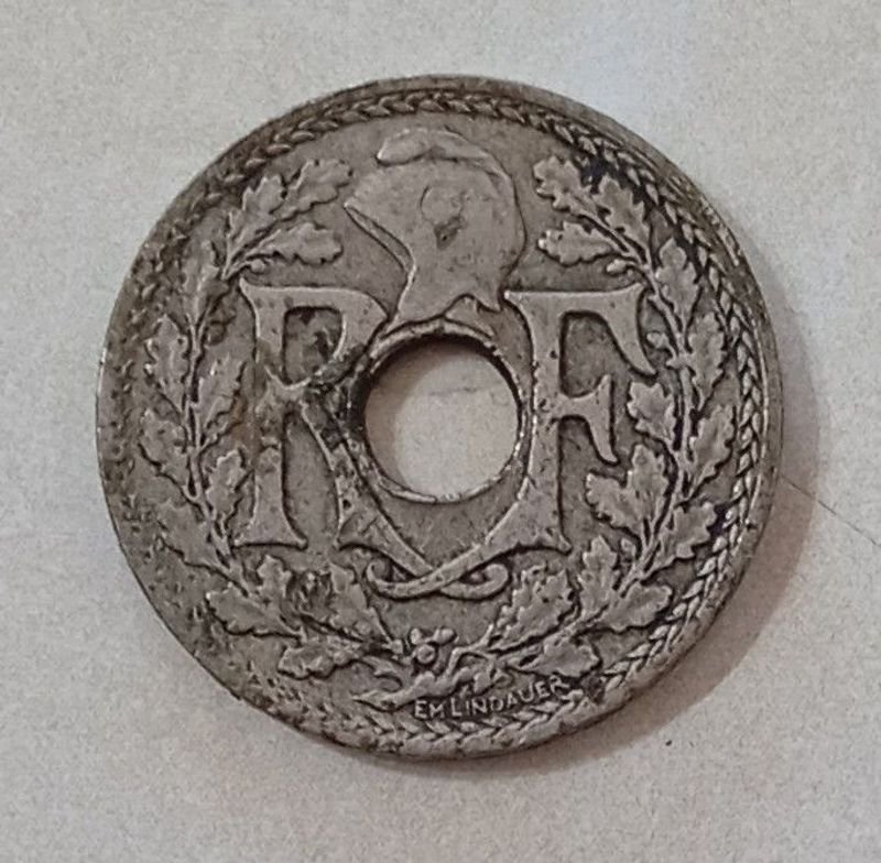 Moneda de Francia Lindauer 1920 - imagen 2