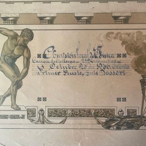 Diploma Primer Puesto Carrera Física Octubre 1936 - imagen 2