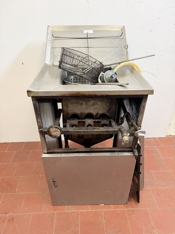 Fritador a Gas Industrial Acero Inoxidable con Moldura Frontal - imagen 1