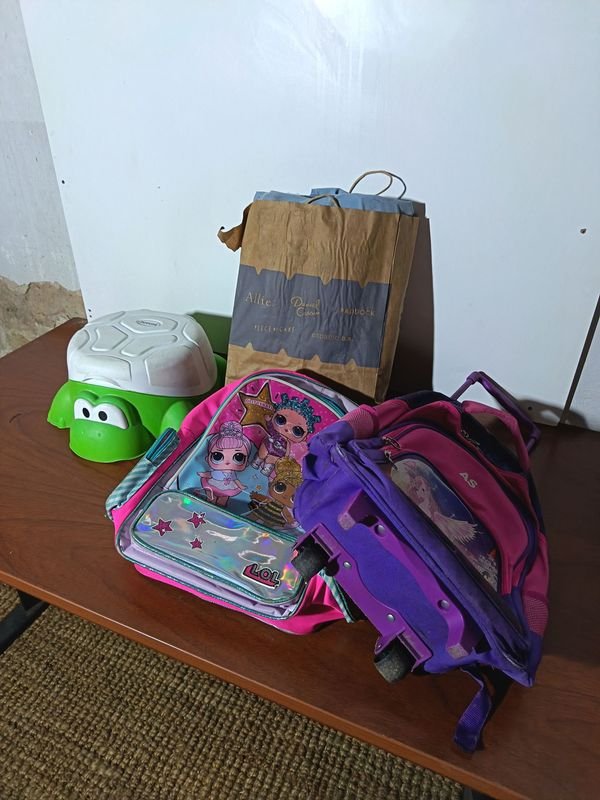 Set de Mochilas Escolares Infantiles con Diseño LOL y Unicornio