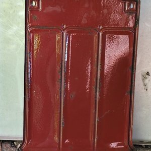Colgador de Utensilios Esmaltado Rojo con Tres Piezas Verdes - imagen 3