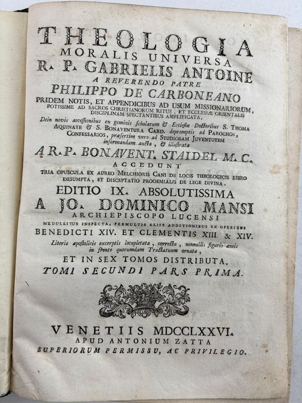 Tres libros antiguos sobre Teología del año 1776 - imagen 5