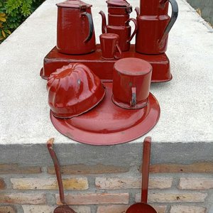Conjunto de 10 piezas de enlozados bordo: cafeteras, tazas y más - imagen 4