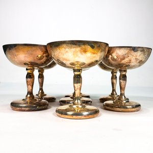 Set de 7 Copas de Metal EPNS Estilo Vintage - imagen 2