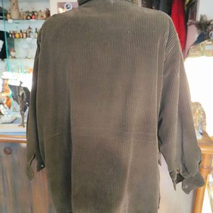 Campera de Pana Gruesa Verde/Marrón con Capucha y Abrigo Interior - imagen 5