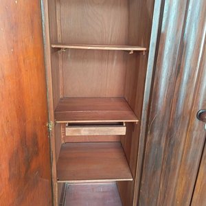 Ropero Estilo Art Decó de Madera Oscura con 4 Puertas - imagen 7