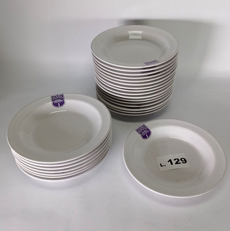 Platos de porcelana Olmos con publicidad de La Casa Violeta - imagen 5