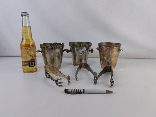 Lote de 3 Hieleras y 3 Pinzas de Metal en Excelente Estado - imagen 2